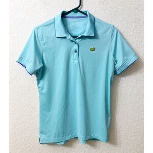 Masters Magnolia Lane Tech Light Blue Performance Polo Shirt - M